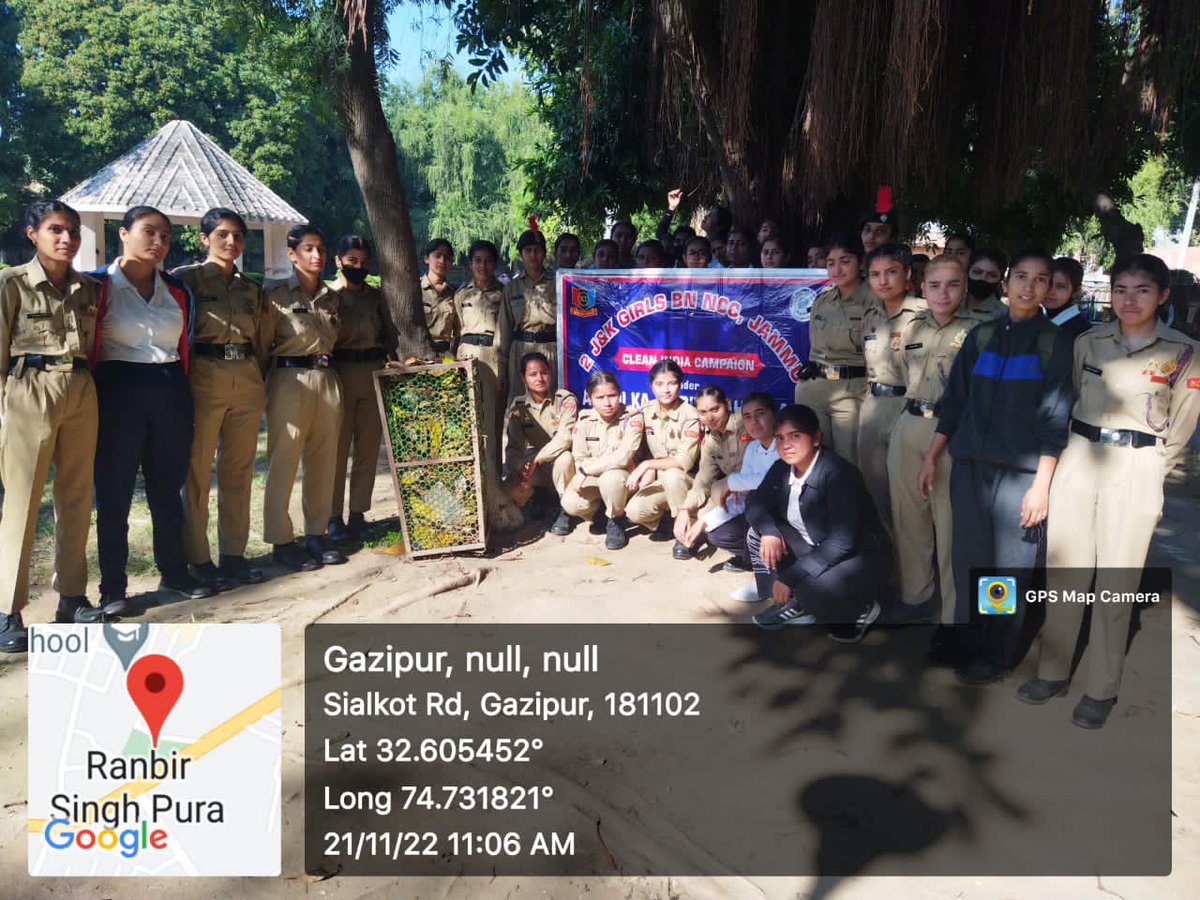 GDC_RS_Pura_NCC's tweet photo. 2J&amp;K Girls Bn NCC,GDC RS Pura organized a cleanliness drive in Gandhi Park RS Pura as part of 'Puneet Sagar Abhiyan'under the guidance of Prof. Sunil Uppal, Principal of the college and supervision of ANO Lt.Shaveta Chowdhary.
@DteJKL 
@HQ_DG_NCC
@RanjanMahajan6 
@suniluppal16 https://t.co/xrVYag9NNT
