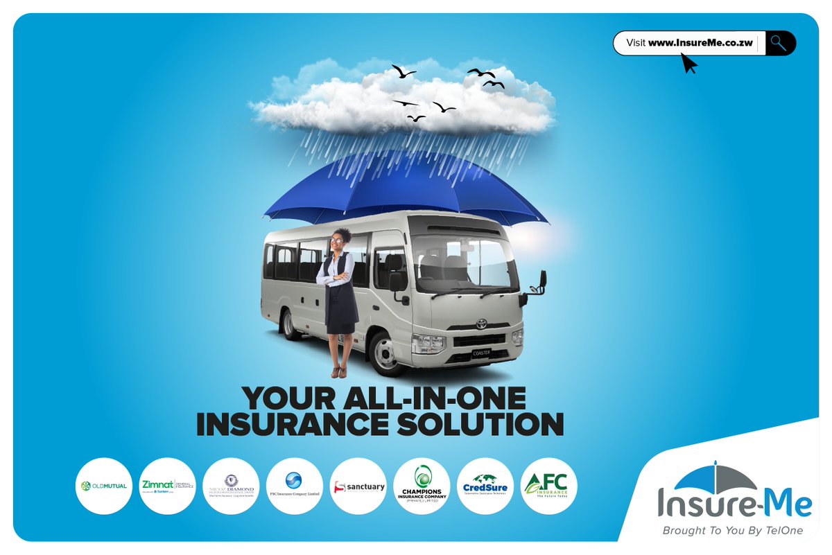 TelOneZW's tweet photo. InsureMe your one stop shop for your insurance needs.
Visit https://t.co/vG1ggWlzCH or walk into any TelOne Client Centres to compare different insurance providers quotes and sign up.
#TelOneInsureMe
#TheFutureIsBetterTogether https://t.co/0QAcXI7MOF