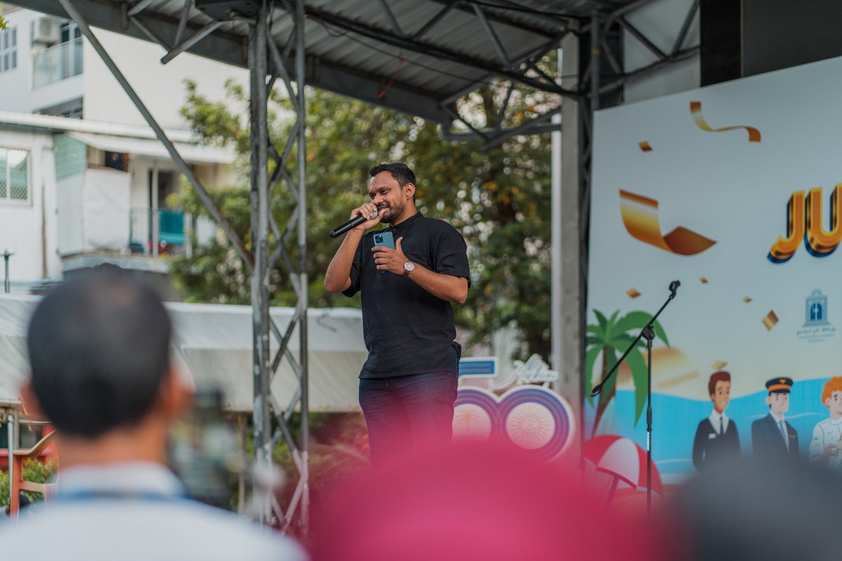 Our 3rd mini-talk was presented by Mr. Hoodh Ibrahim, MNU alumnus &amp; Executive Director of <a href="/hatmdv/">HAT</a> an NGO founded to drive Sustainable Tourism Development in Huvadhoo Atoll. <a href="/M_Hoodh/">Mohamed Hoodh 🇲🇻</a> gave an eye-opening talk on the “Importance of sustainability” for Maldives! #TourismJubileeWalk