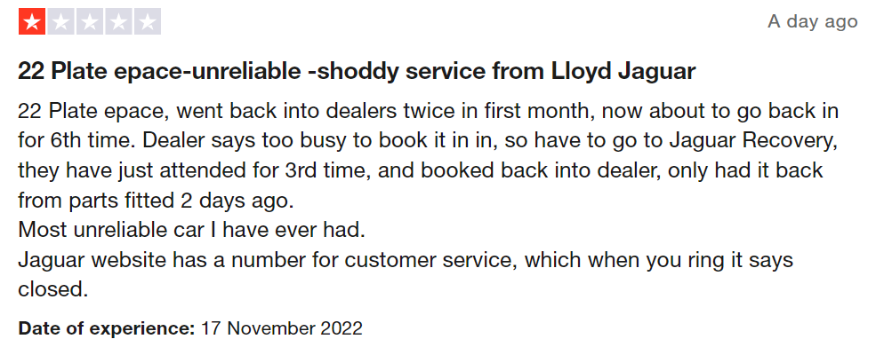 ripofflandrover's tweet photo. Imagine having to take your car in on 6 different occasions, within what sounds like a short amount of time!

Disgraceful service that nobody should have to deal with.

#RipOffJaguarLandRover #Jaguar #LandRover #Expensive #PoorQuality #PoorService #CustomerCare #Car #Cars https://t.co/xFGBM06Qgr