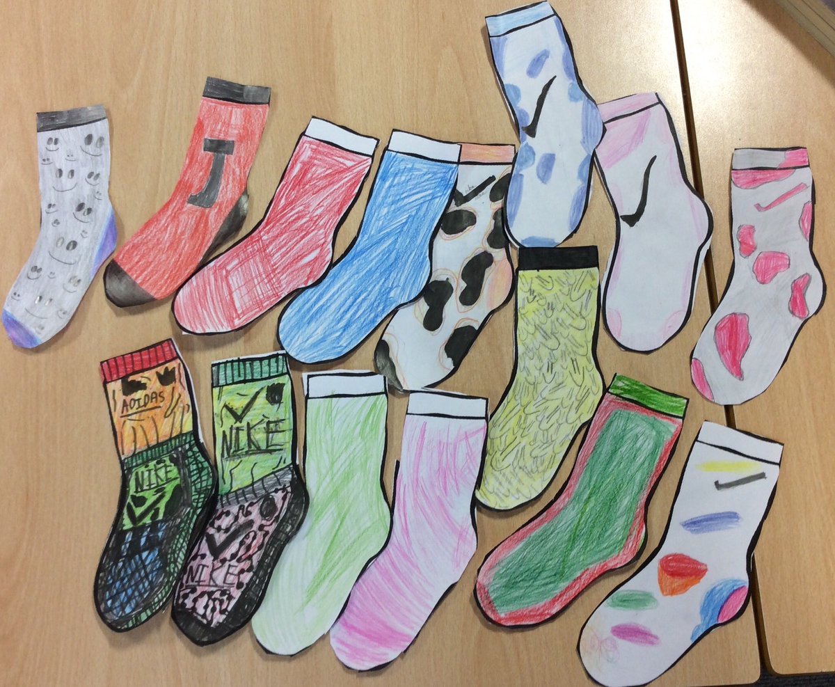 Y5_BBSM's tweet photo. On Friday the children all wore odd socks to celebrate that we are all unique! We then decorated our own socks and wrote messages on them. 🧦 #smbbPSHE #antibullyingweek https://t.co/i67hsbM3FU