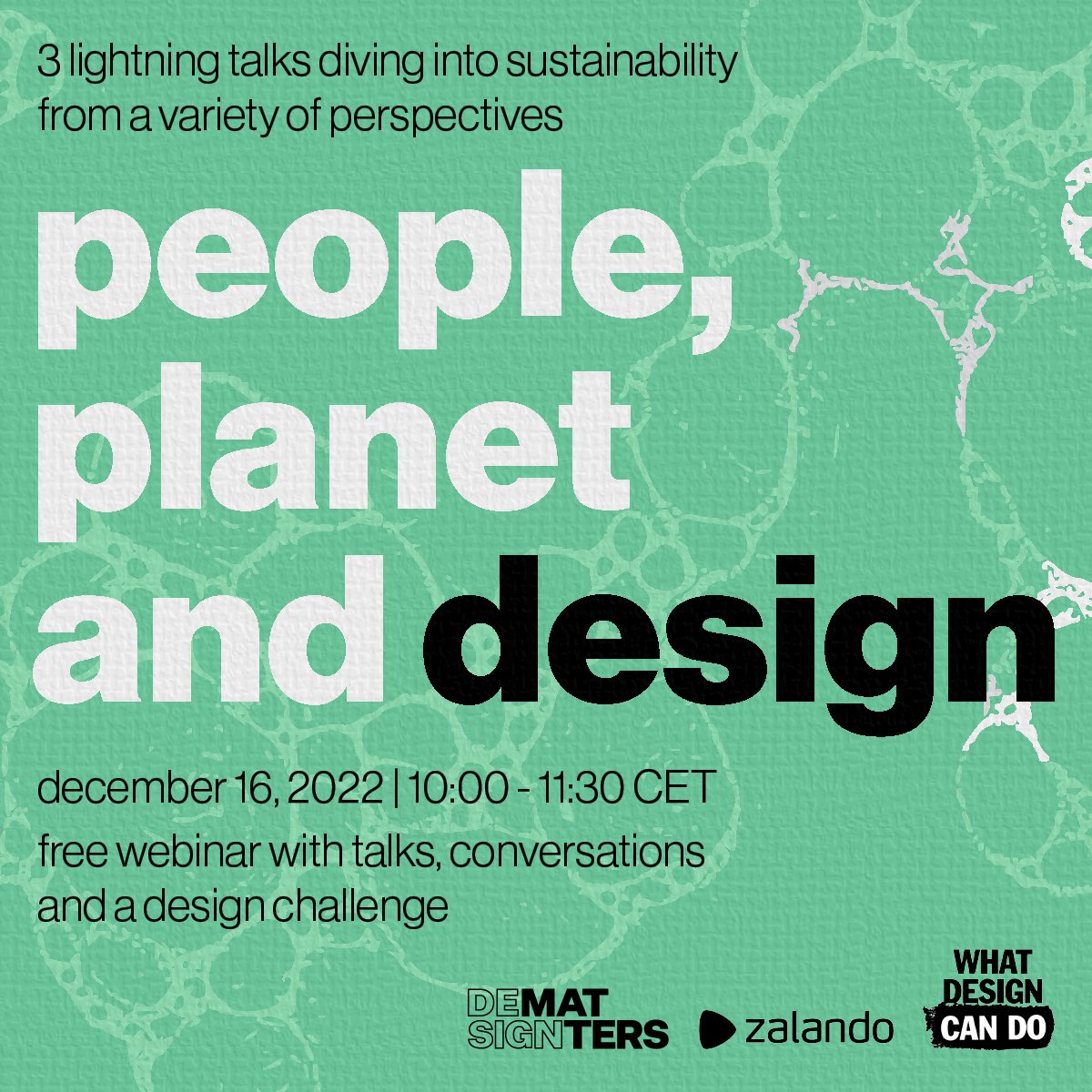 designmattersdk's tweet photo. We have connected with Zalando’s design teams and What Design Can Do and decided to host a webinar to have a conversation about adding sustainability to design. 

📅The webinar will take place online on December 16, 2022, at 10:00 am CET. 
💻Join by signing up via the link below. https://t.co/FbC4Aa11Nj