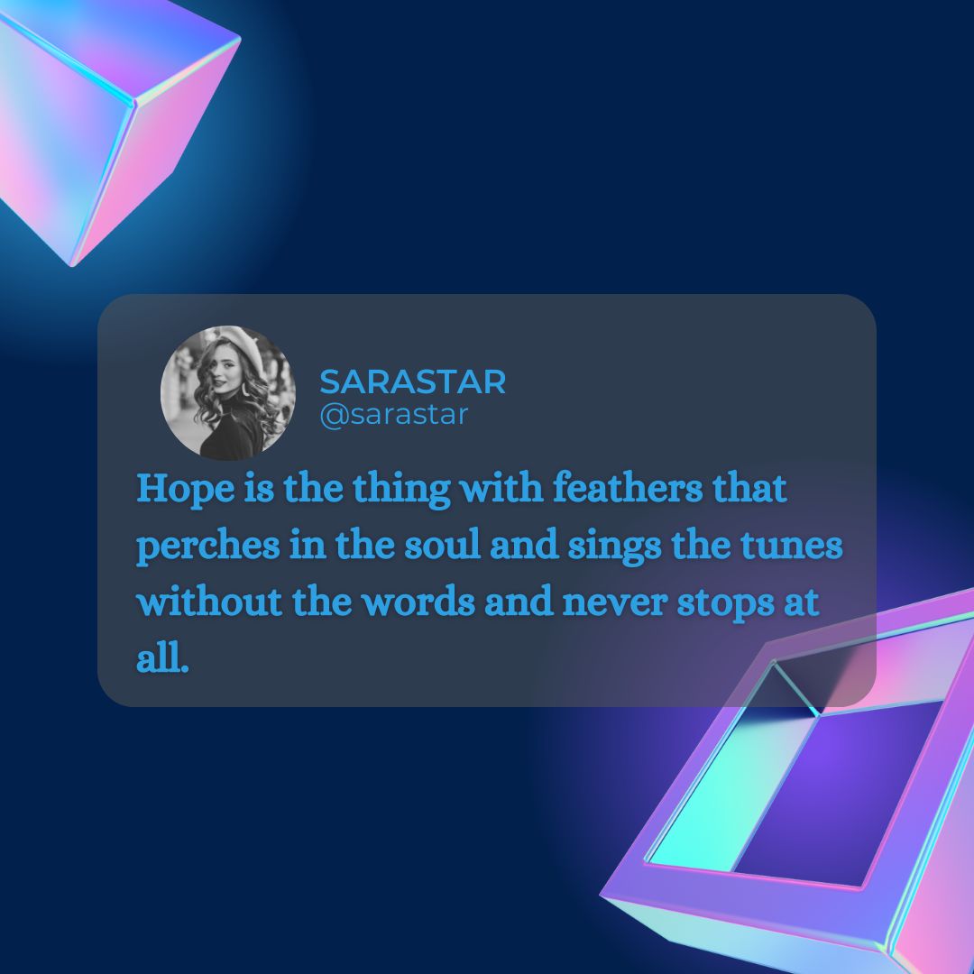 _Sarastar's tweet photo. It goes birdlike through life, listening for every music of warning until at last its darkness comprehends itself and strikes a chord of joy. Sarastar says the thing that gets us up in the morning and keeps us walking through the dark nights.
#sarastar #music #singer #composer https://t.co/6ZF7cyd35s