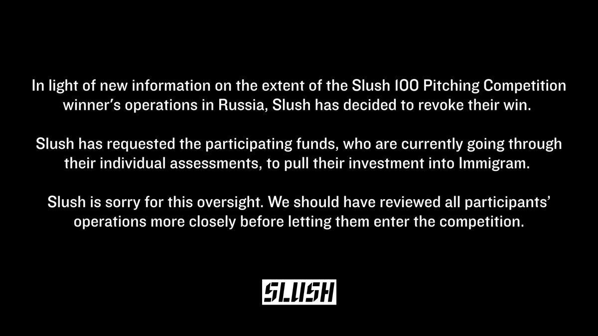 Slush (@slushhq) on Twitter photo 