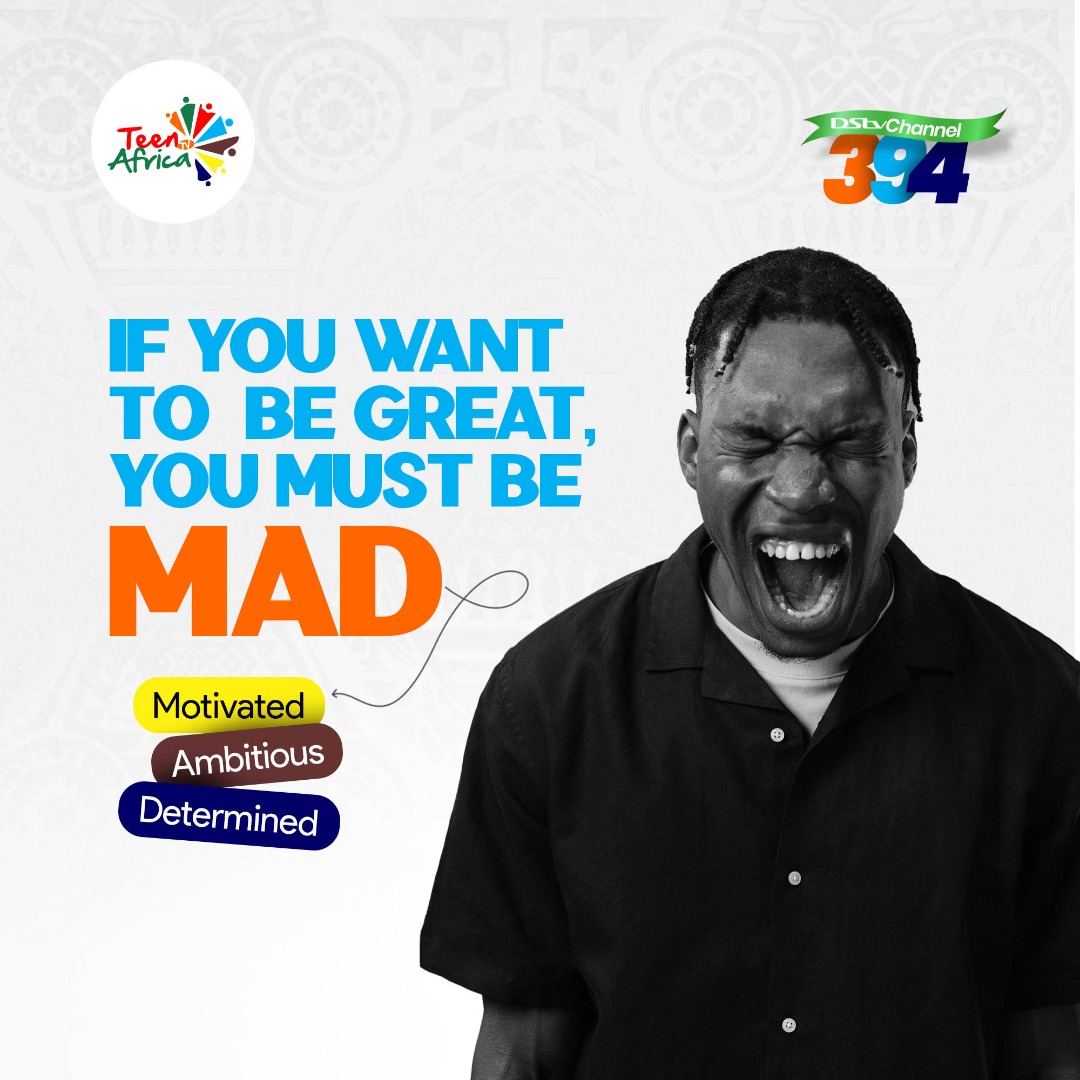 teenafricatv's tweet photo. Be MOTIVATED AMBITIOUS and DETERMINED.
#teenafricatv #channel394 #dstv #entertainment #teen #africa #tatv #November https://t.co/OWgNhNGzvX