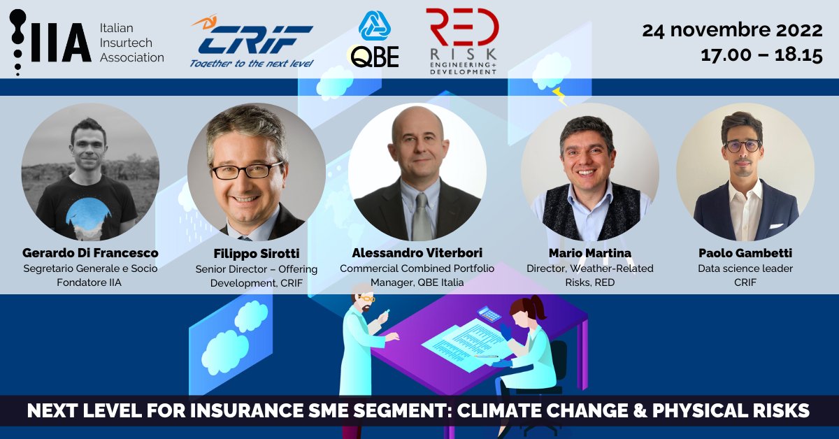 REDRiskEng's tweet photo. La ricerca è stata realizzata da CRIF, @REDRiskEng e @QBE con il patrocinio di Italian Insurtech Association - IIA.

Sarà un momento importante di approfondimento su un tema - quello degli eventi climatici estremi - che ci tocca e ci toccherà sempre più da vicino. 2/3 https://t.co/S68ffNNmwD