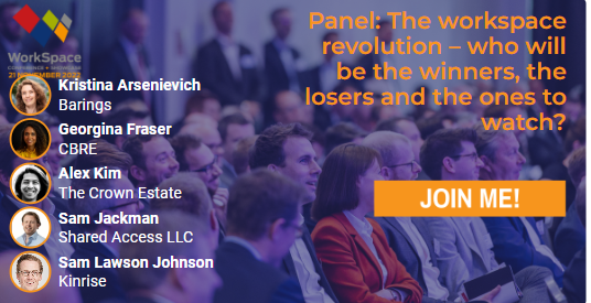 WorkSpacePW's tweet photo. After a refreshing networking break - we have an incredible panel featuring @CBRE_UK,
@Barings, @TheCrownEstate, Kinrise, & @sharedaccess taking the stage now at #WorkSpacePW to determine who will be the winners, the losers & the ones to watch in the #workspacerevolution https://t.co/JT5G5BO7OC