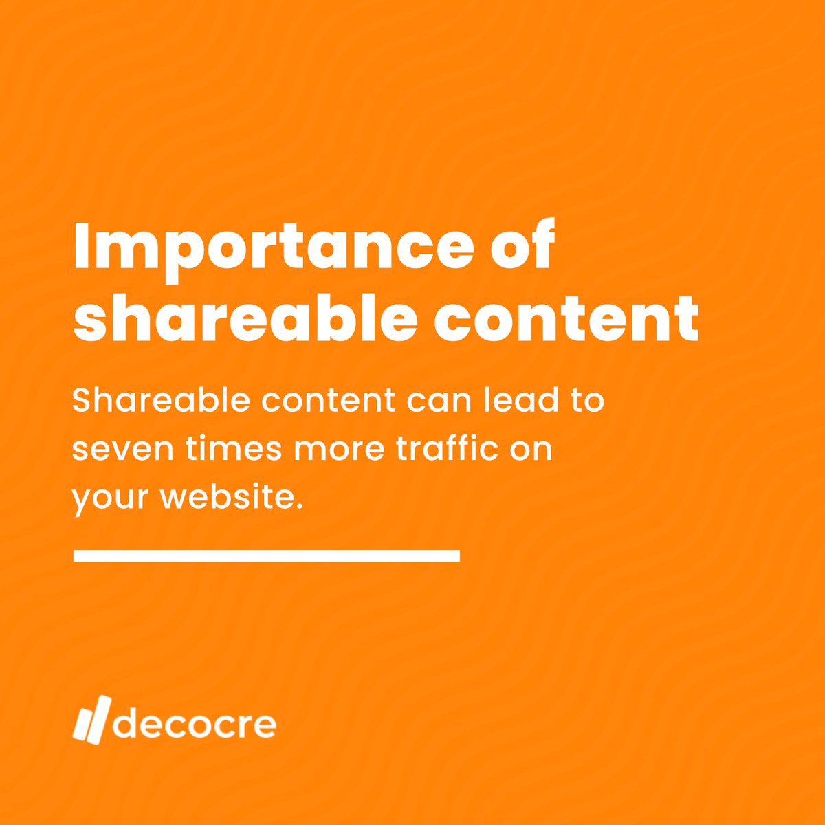 decocre's tweet image. Shareable content is one of the aspects of any good marketing strategy. Not only does it help to promote your brand and drive traffic to your website, but it can also lead to more conversions and sales.
#digitalmarketing #content #shareablecontent