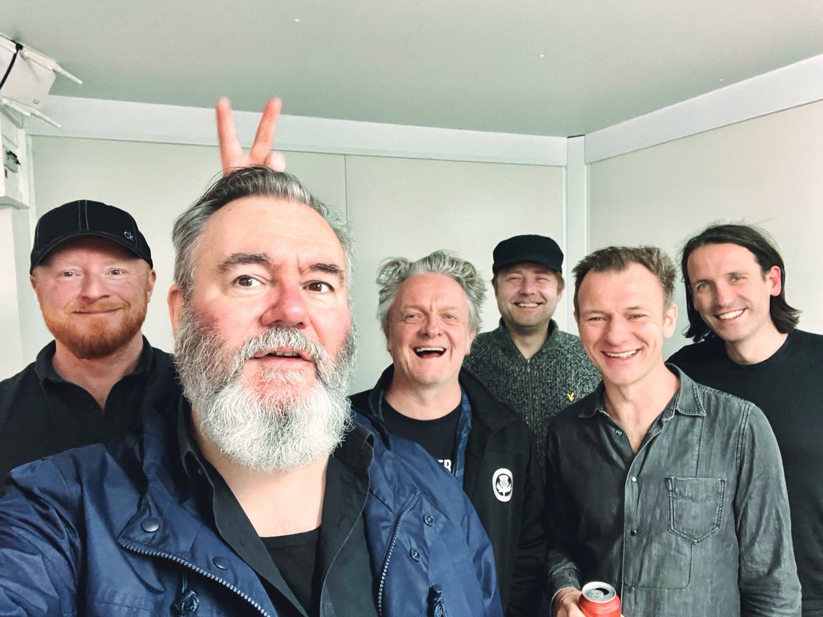 Arab Strap in the dressing room at Primavera Weekender, Benidorm, after their last show of 2022.
