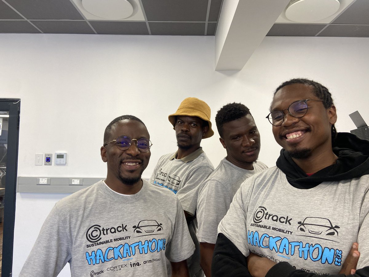 TheCortexHub's tweet photo. Chumani Charlie his adopted team, #Thewinningteam pitching their solution at the @CtrackSA #CtrackHack22 https://t.co/mC3aa6GqxB
