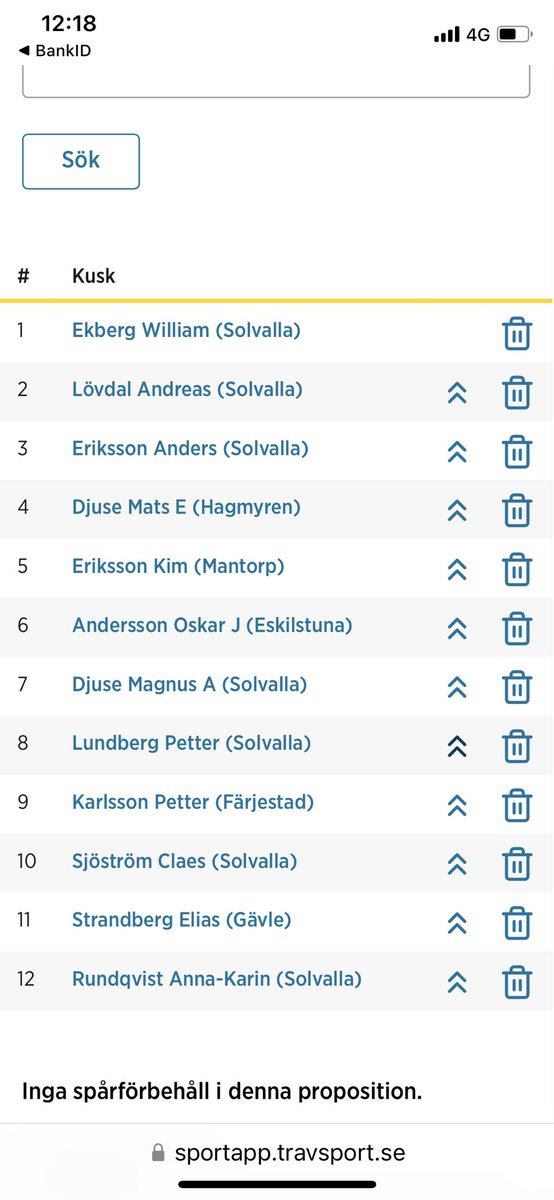 När man verkligen inte har lust att köra själv blir det långa listor..😅