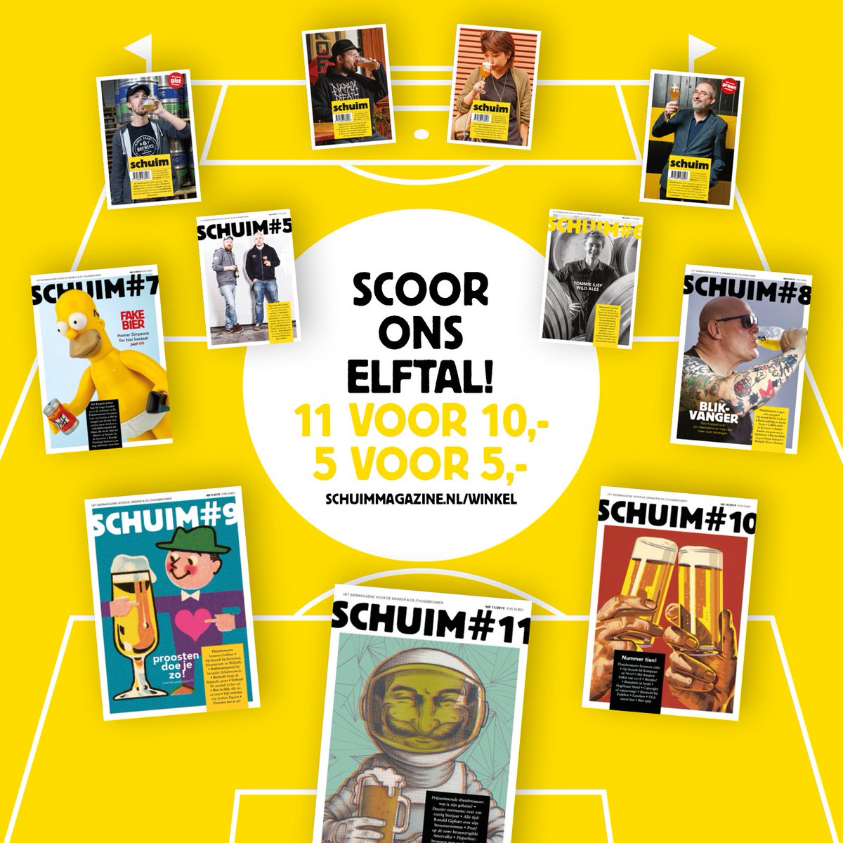 WK-schaamte? Niet met ons elftal! Scoor onze 11 magazines voor slechts 10,- of bestel er 5 voor 5,-. Een inkoppertje toch? Je vindt de actie in onze webshop: schuimmagazine.nl/winkel 🍻⚽️