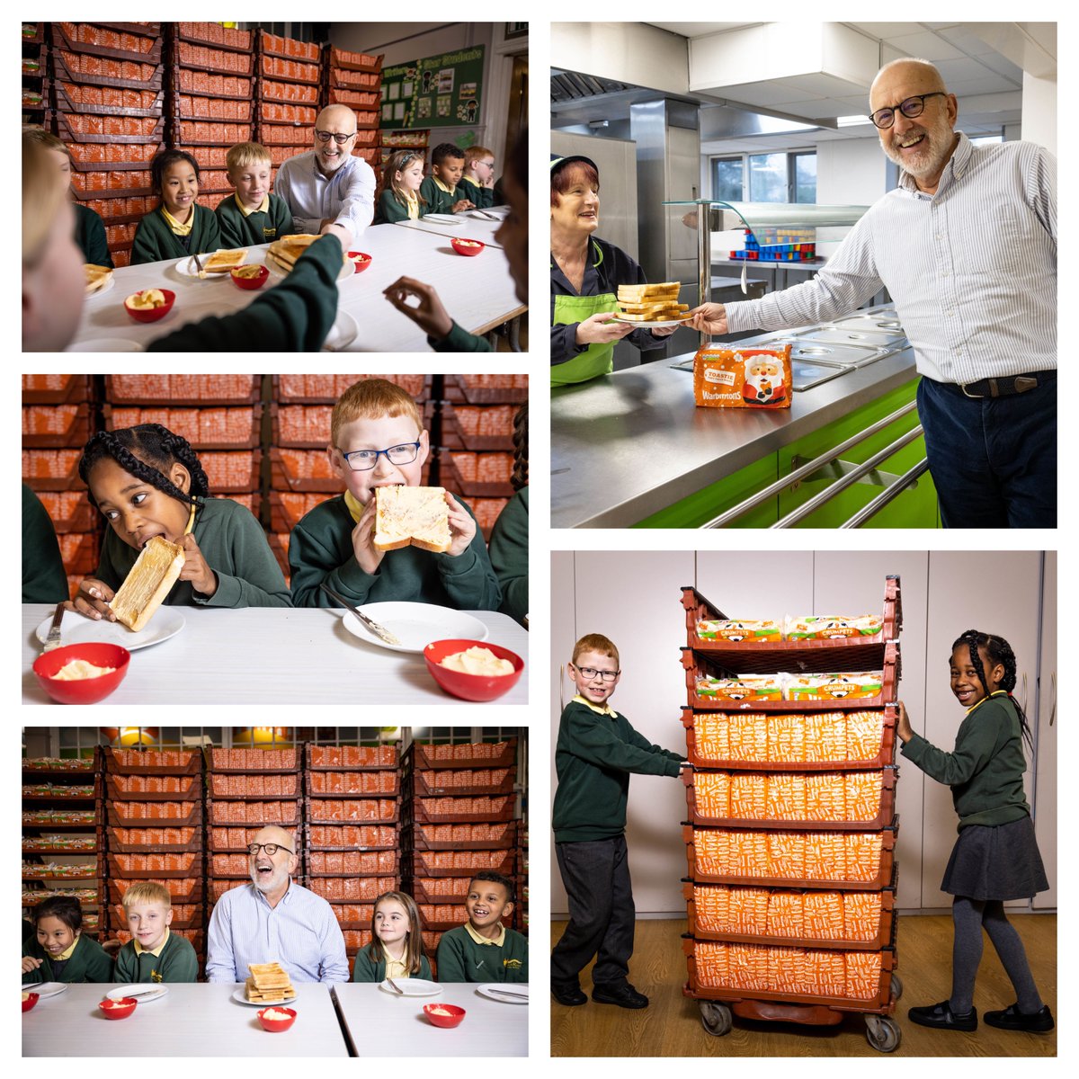 Jonathan Warburton visits Church Road Primary School in Bolton to hand deliver the Warburtons Foundation's one millionth donated product. 
#pamediaassignments #prphotography #donations
