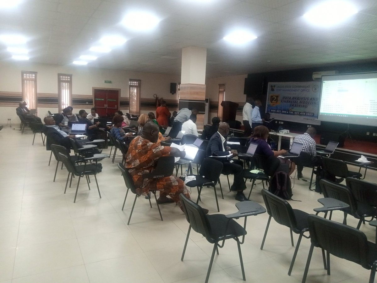 LagosDMO's tweet photo. The Debt Management Office recently held a training for its Senior Staff tagged "Data Analysis &amp; Financial Modelling". This is aimed at sharpening their skills and to further equip them in the best practice of their profession. https://t.co/RbK4eCiRrz