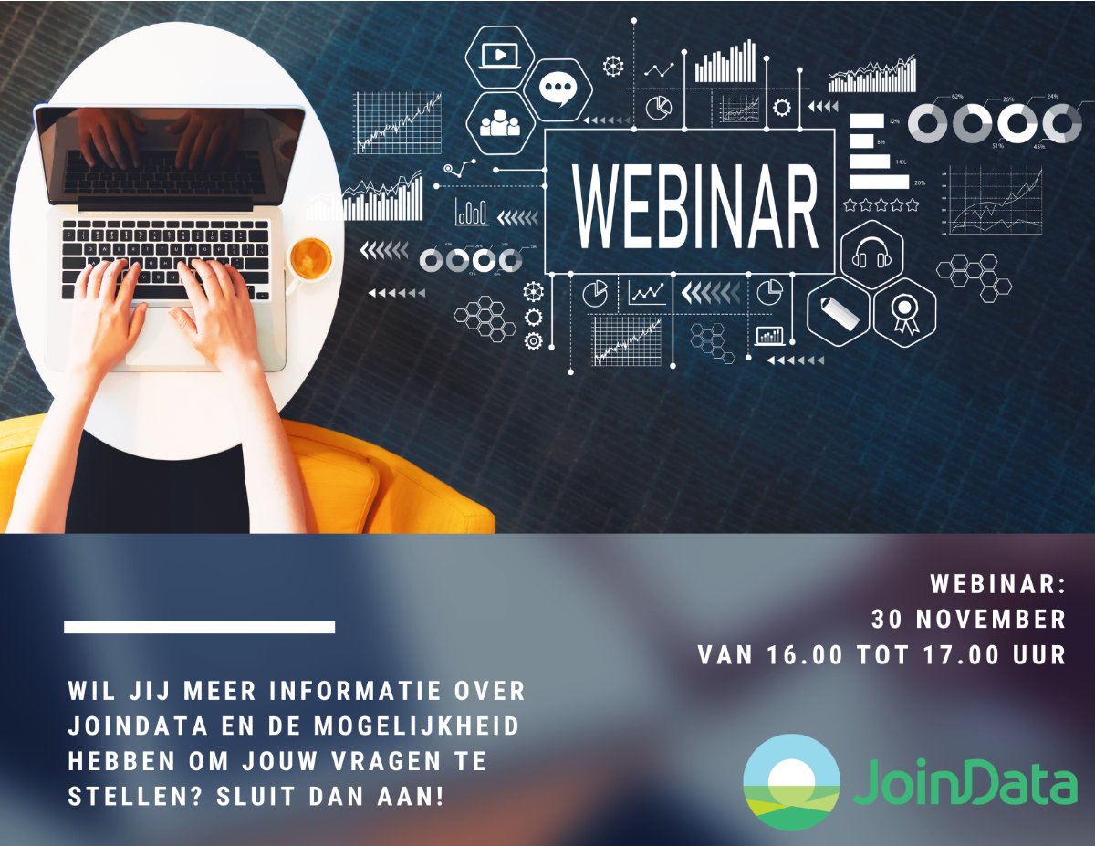 30-11 om 16.00 uur organiseert <a href="/JoinData_/">JoinData</a> een
 #webinar voor #KringloopWijzer #adviseurs over de toegevoegde waarde van JoinData voor de sector. Meer weten? Schrijf je in en stel live vragen! Stuur voor 28 november een e-mail naar info@join-data.nl en ontvang de Teams-link.