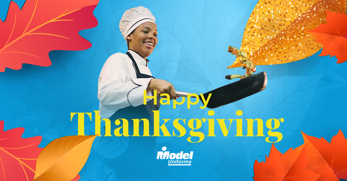 Leaves are falling, and turkey is calling! Happy #Thanksgiving from Model Uniforms. 🦃