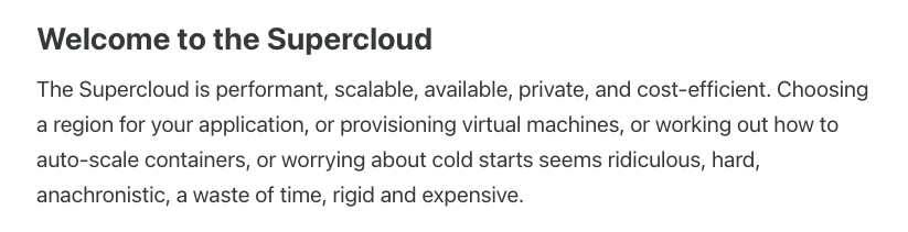 Cloudflare’s Supercloud feels like what I/we thought AWS’ serverless will become but never did. Definitely, a breath of fresh air.

blog.cloudflare.com/welcome-to-the…