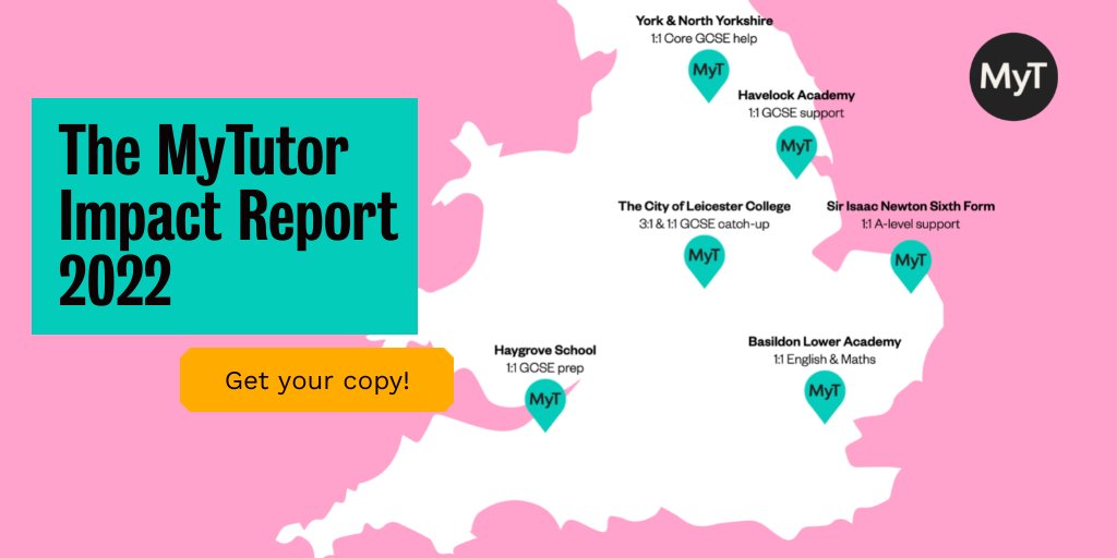 MyTutor's tweet photo. Our Impact Report contains some inspiring case studies from schools across England, detailing exactly how they use online tutoring to give students the boost they need 🚀

Check them out here: https://t.co/Xn1OK8yLPS #edutwitter #tutoring https://t.co/QslMSlT498