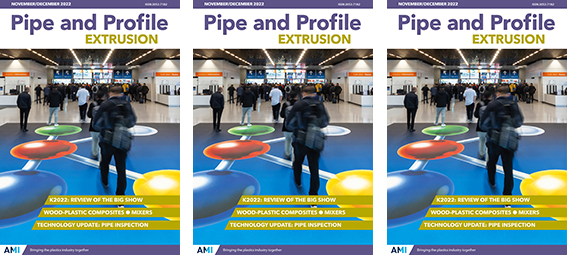PlasticsWorld's tweet image. The November/December edition of Pipe and Profile Extrusion magazine is now published. Read it online here bit.ly/PPE22_11 This edition reviews some of the new introductions unveiled at #K2022. It also explores developments in WPCs, #pipe joining and batch mixers