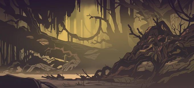Backgrounds from the trailer of Wizard With a Gun by Sébastien Iglesias : 