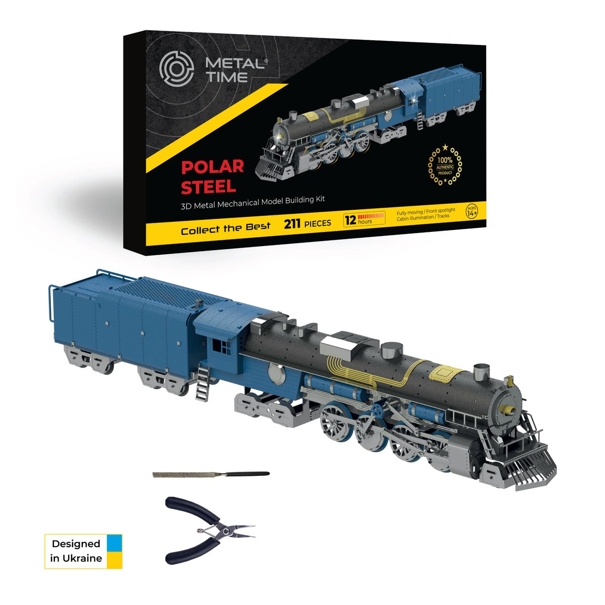 MetalTime's tweet photo. 🚂The train is waiting for you! POLAR STEEL is departing to the North Pole. 

🙌Build POLAR STEEL train with your own hands!

👇More info on the model here:
https://t.co/QqWuuH2pdJ

#polarsteel #trainmodel #trainmideling #3dtrain #traingift #christmastrain #trainpuzzle #locomotiv https://t.co/gegFj1Amw5