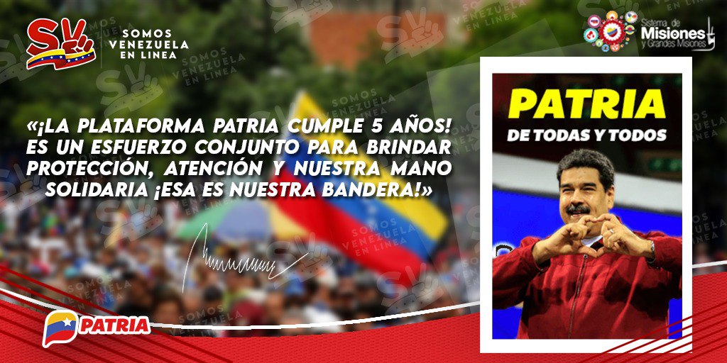 MSVEnLinea's tweet photo. #ÚLTIMAHORA || Continúa la entrega del Bono Patria de Todas y Todos  enviado por nuestro Pdte. @NicolasMaduro a través del Sistema @CarnetDLaPatria.

La entrega tendrá lugar hasta el 23 de noviembre de 2022.

@veQRSocial #TuiteroPatria #21Nov #JuventudUniversitaria https://t.co/PifYy1En66