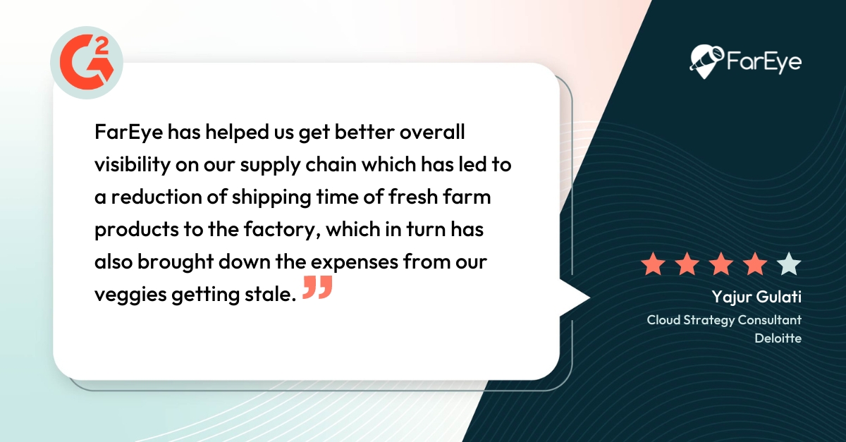 FarEye's tweet photo. Customers sharing their last-mile triumphs is our biggest #successindicator. Here's Yajur telling why he calls us 'The masters in supply chain automation, for the complete review and more head to: https://t.co/WvYlSz2Rvp https://t.co/dNjfY33Vjy