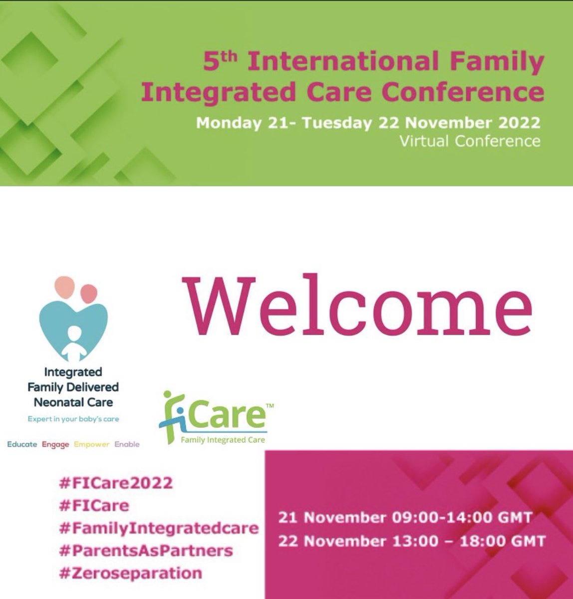 Great to be (virtually) amongst so many like-minded people. Improving the neonatal journey for our families and babies #Ficare2022 #familyintegratedcare #parentsaspartners #zeroseparation