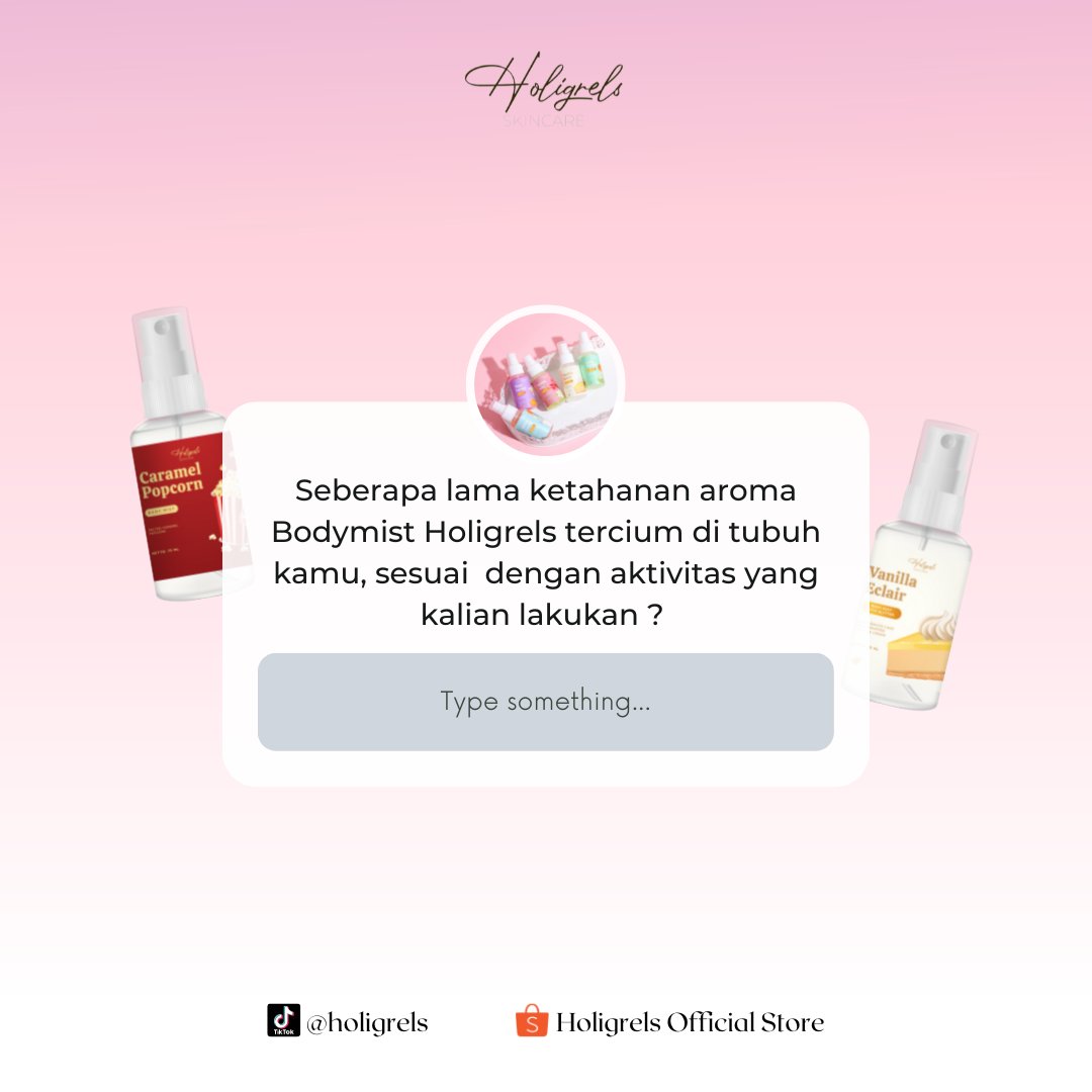 holigrelsofc's tweet photo. Hallo Holigangs, ketahanan parfum tiap orang itu akan berbeda-beda ya, karena banyak faktor yang mempengaruhi seperti suhu tubuh dan cuaca, bahkan aktivitas seseorang yang dilakukan sehari hari 😉

Yuk langsung checkout yaa, melalui :
Tiktokshop : Holigrels Skincare

#bodymist https://t.co/pegSZfFM97