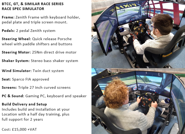 Classic Race Simulators (@classicracesim) on Twitter photo Great review on using #simulators on #TopGear last night. This is our #BTCC/#GT Race Spec #Simulator, designed & built to replicate what you'd experience on track. Price: £15k+VAT. For practice & racing at home or at your race school. Details via jim@classicracesimulators.com. Great review on using #simulators on #TopGear last night. This is our #BTCC/#GT Race Spec #Simulator, designed & built to replicate what you'd experience on track. Price: £15k+VAT. For practice & racing at home or at your race school. Details via jim@classicracesimulators.com.