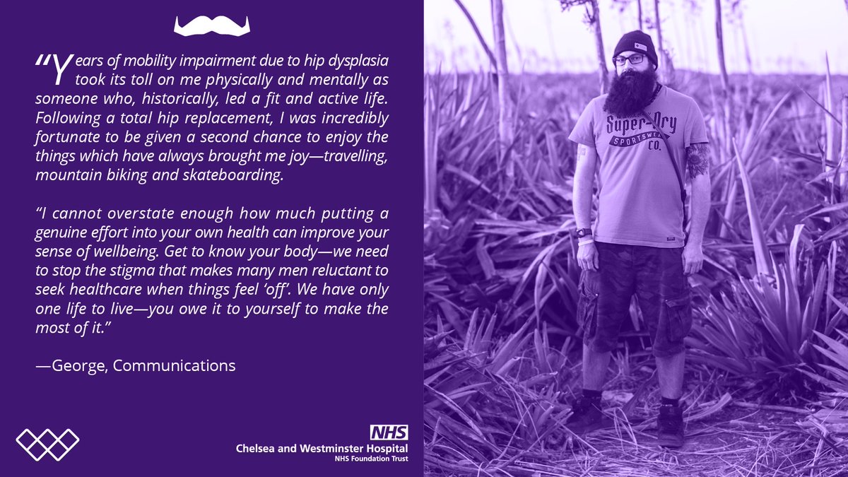 ChelwestFT's tweet image. This @MovemberUK  our staff are sharing what they do for their mental wellbeing

George shares his advice on how taking care of your health can positively impact your wellbeing. 

#Movember #MensHealth #MentalHealth #CycleToWork