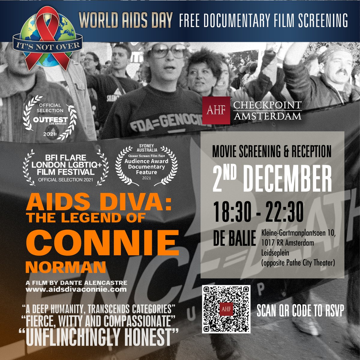 AhfAmsterdam's tweet photo. You dont want to miss this event. Entrance is free. Please RSVP via the QR code. See you there! https://t.co/P3KroUVqCt