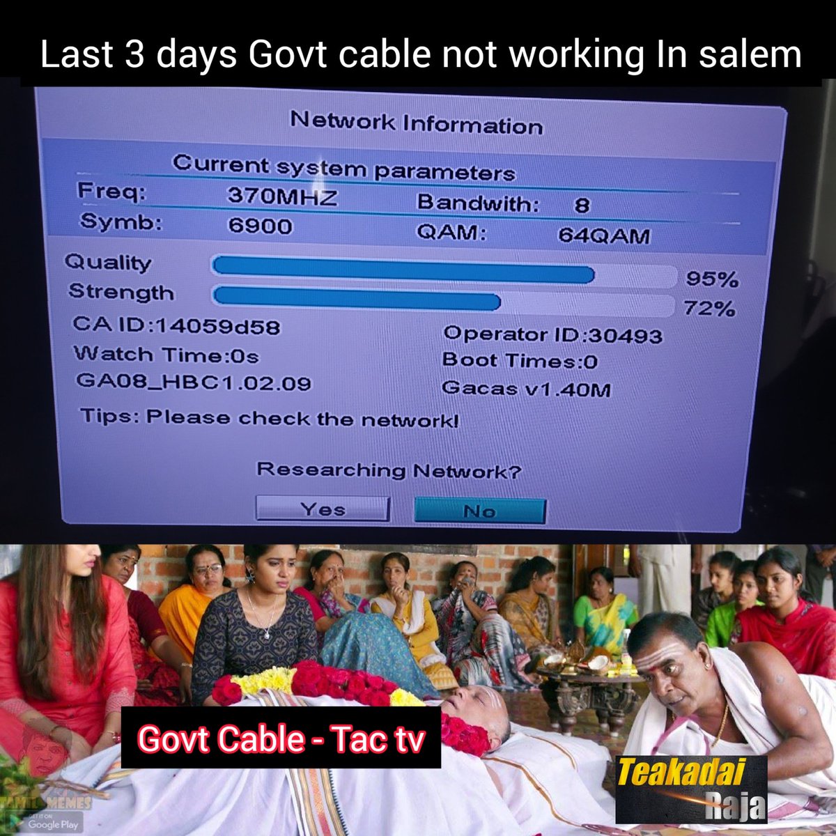 Salem_enga_area's tweet photo. Epo than da correct panuvinga🙄oru news, serial kuda pakka mudila🤬🤦‍♂️
#tactv #govtcable #tncable #SunNews https://t.co/5oJoKwIvTB