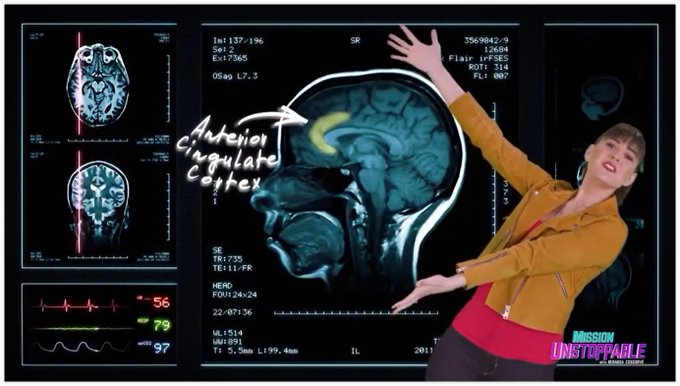 Your brain on peer pressure and social anxiety/Mission Unstoppable
https://www.youtube.com/watch?v=AKAxss24nhg
Anterior cingulate cortex – its job is to constantly scan for social information, really good at detecting errors and inconsistencies. Get activated like a social alarm there's a problem, they are excluding you.