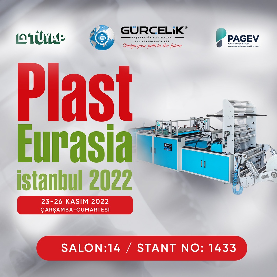Siz değerli dostlarımızı 23-26 Kasım tarihleri arasında düzenlenecek olan Plast Eurasia Fuarındaki standımıza bekleriz. 
Salon: 14   Stand No:1433

We are honored to have you at our stand at Plast Eurasia Fair which will be held between 23-26 November. 
Hall: 14   Stand Nr:1433