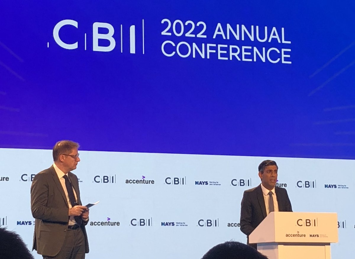 Monday in Birmingham and <a href="/tonydanker/">Tony Danker</a> and <a href="/RishiSunak/">Rishi Sunak</a> open the 2022 CBI Annual Conference. Good to be here. <a href="/CBItweets/">CBI</a> <a href="/Equinor_UK/">Equinor UK</a>