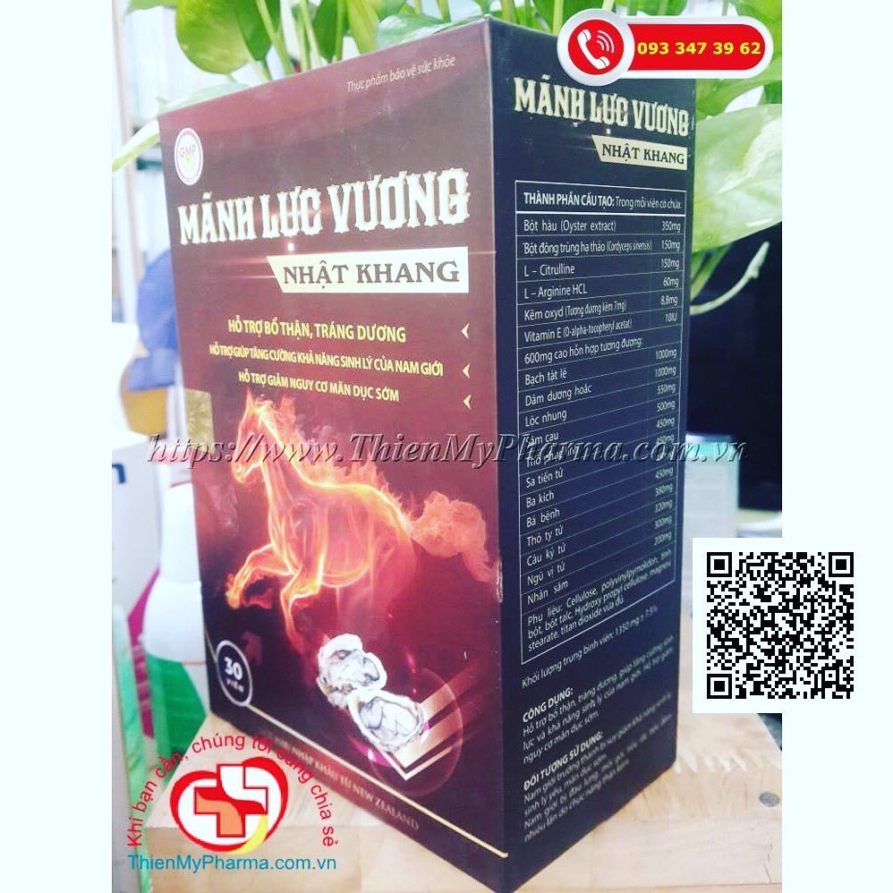 MÃNH LỰC VƯƠNG | Hỗ trợ bổ thận, tráng dương, giúp tăng cường sinh lý nam giới

👉 Giá: 💲 390.000 Đ💲

✔ #MãnhLựcVương #SinhLýNam #TrángDương 

☎ #Zalo: 093 347 39 62
👉 #ThienMyPharma: thienmypharma.com.vn/manh-luc-vuong… instagr.am/p/ClOK-JHvFSE/