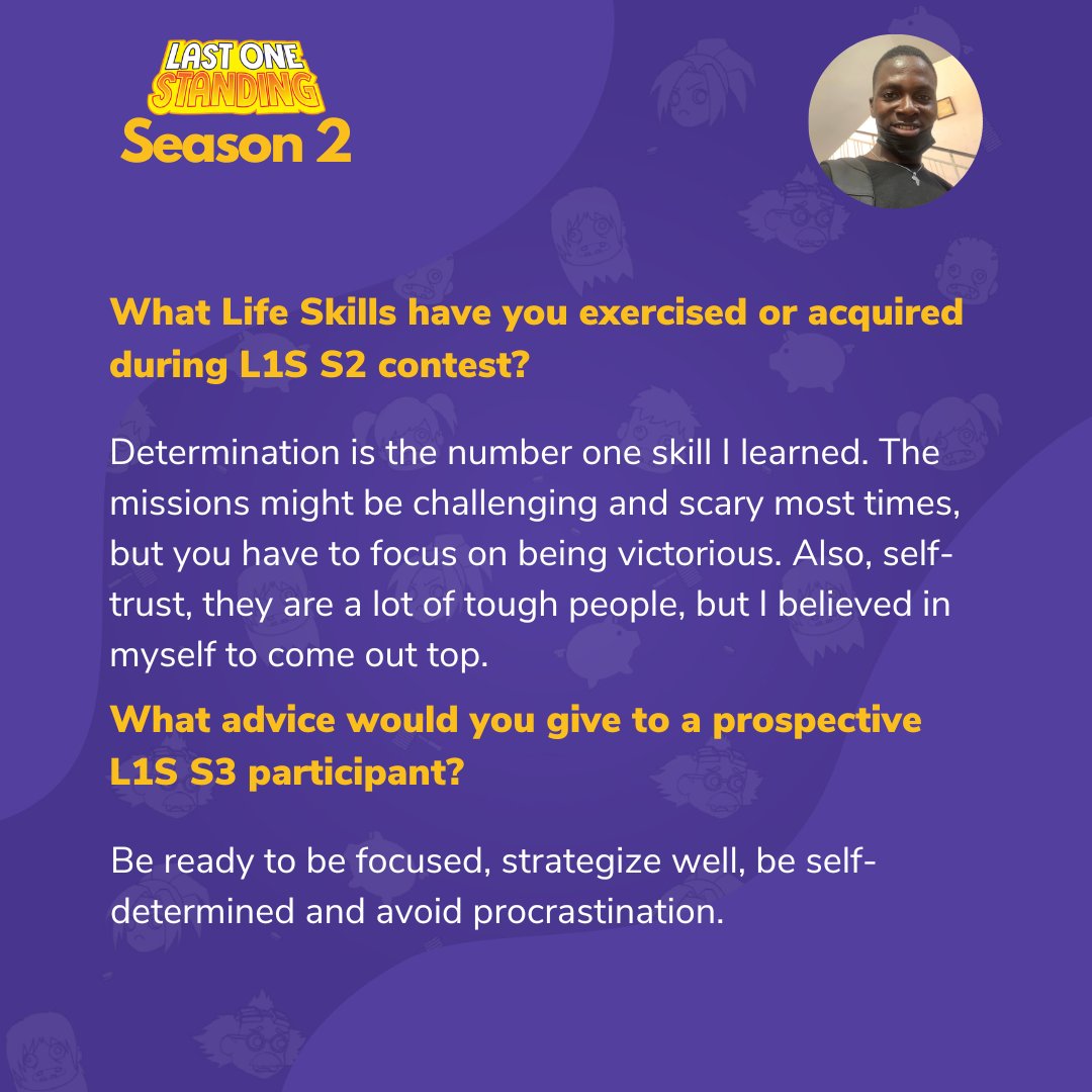 Throwback to when 710 students took to an 85-day immersion, with consistent learning and soft skills building via the Last One Standing Season 2  ✨. Meet Olowo Favour from Nigeria! Here is what she had to say about the competition 👑 ✨

#edthelearningbot #lastonestanding