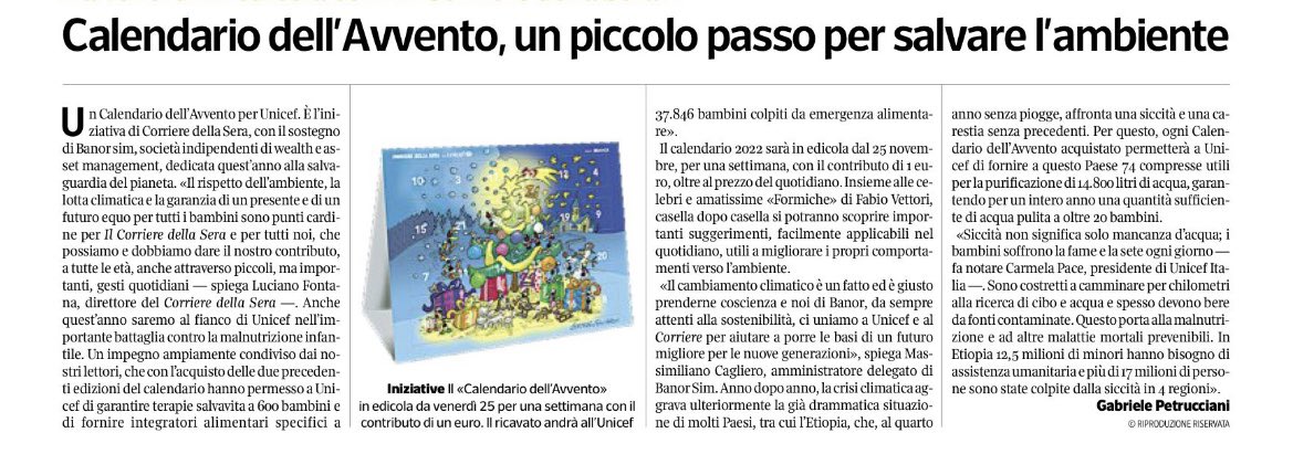 ilpetrux's tweet photo. Dal 25 novembre il Calendario dell’Avvento per Unicef è in edicola con il Corriere della Sera. Un piccolo contributo in difesa del Pianeta #sostenibilita #corriere https://t.co/nEfq3RGeCW