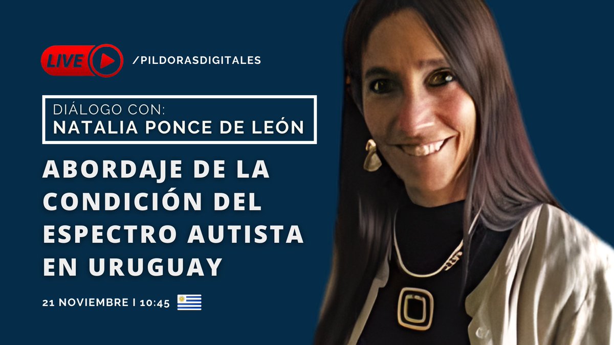 ConVmro's tweet photo. #Hoy en #PildorasDigitales dialogo con .@natiponce1970 sobre el "Abordaje de la Condición del Espectro Autista en #Uruguay" 

🗓️ LUN21NOV ⏱️ 10:45 AM 🇺🇾
#EnVivo 🔴 AQUI ⏩ https://t.co/9VddvmLEQP

🎙️ .@inito70 https://t.co/opOMGaPj43