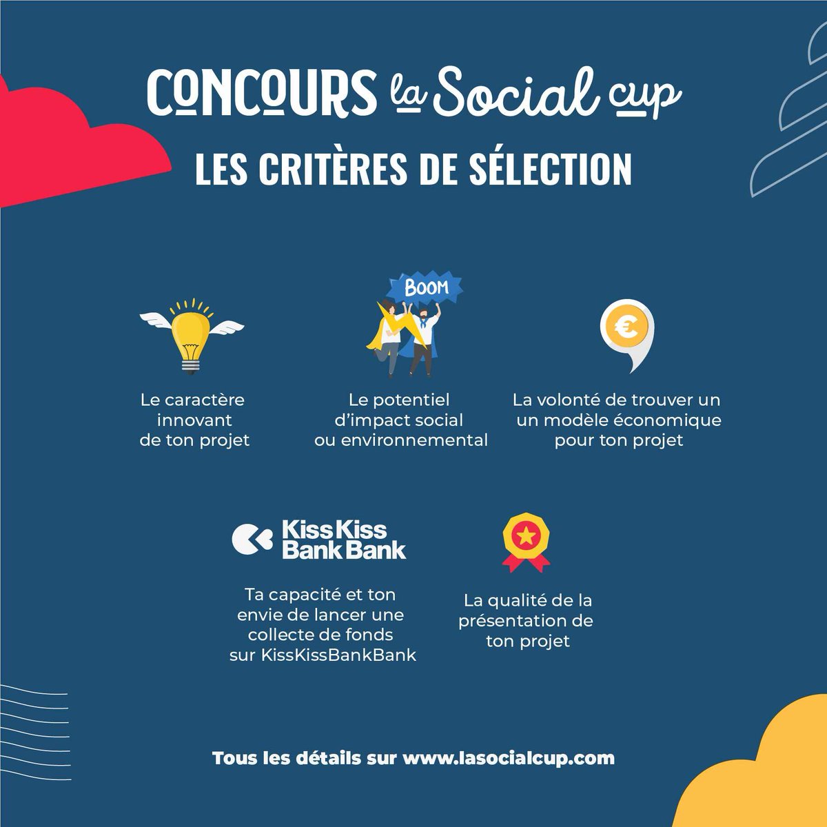 🌱Tu es porteur·se d'un projet à impact qui propose une solution aux enjeux sociaux et environnementaux actuels ? 

🧑‍🎓Tu as entre 18 et 30 ans ? 

✨Tu cherches des financements, de l'accompagnement et de la visibilité ? 

📆19/11 au 25/12, 
👉Plus d’infos bit.ly/3tNntc7
