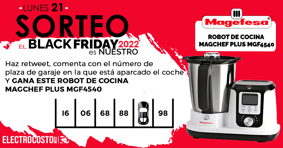 Electrocosto's tweet photo. 🚨SORTEO🚨

¿Te gustaría conseguir este robot de cocina Magefesa?

Sigue estos 2 sencillos pasos👇

1️⃣Haz RT a esta publicación

2️⃣Déjanos en comentarios el número de la plaza en la que está aparcado el coche

*Bonus: dale ❤ para un extra de suerte🍀 https://t.co/8OP68f088F