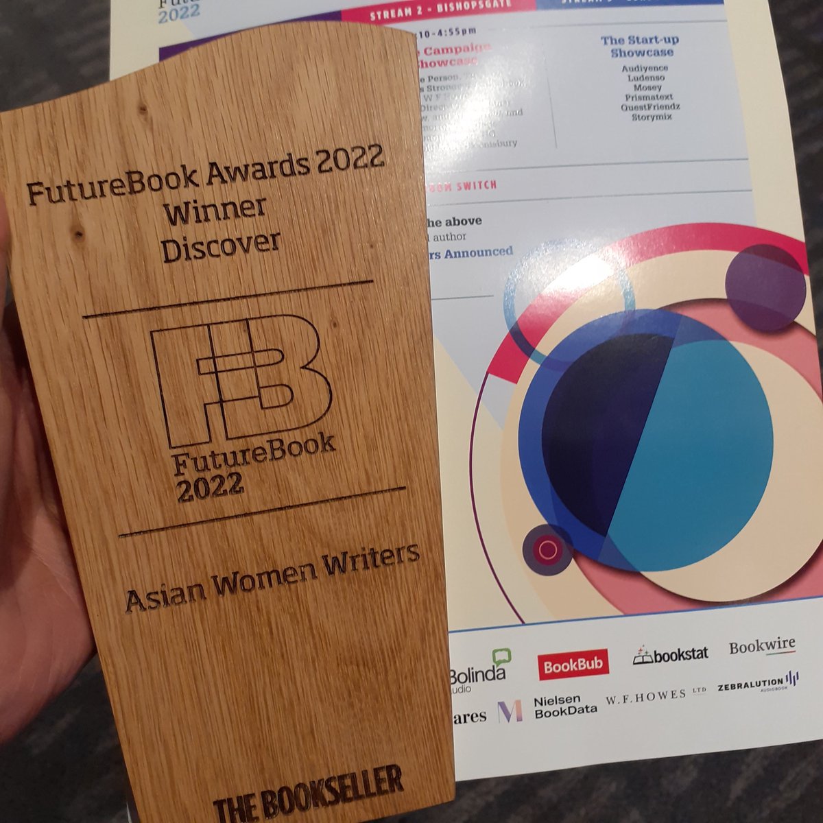 tehmina_kazi's tweet photo. Delighted that @asianwomenwrite, the scheme I am part of, won the Discovery Prize at @thebookseller Future Book Awards! It has done amazing work in terms of connecting writers with agents and publishers. Many congratulations to Irum and everyone involved! #futurebook22 https://t.co/lh7FjlAm7G
