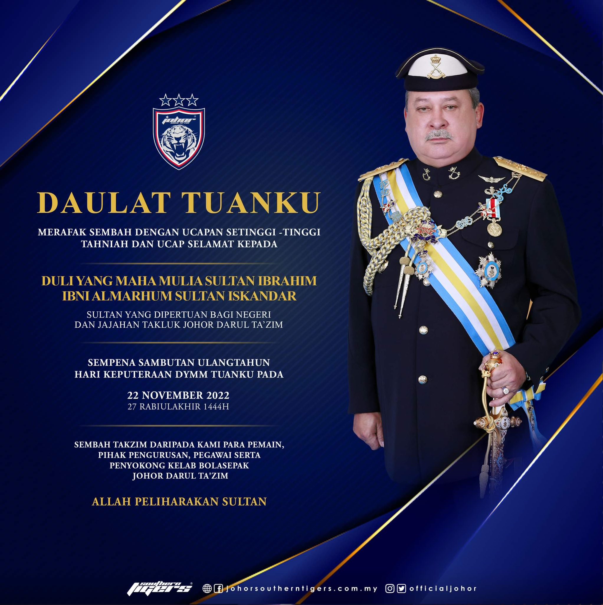 JOHORSouthernTigers on Twitter: "Salutations and Heartiest