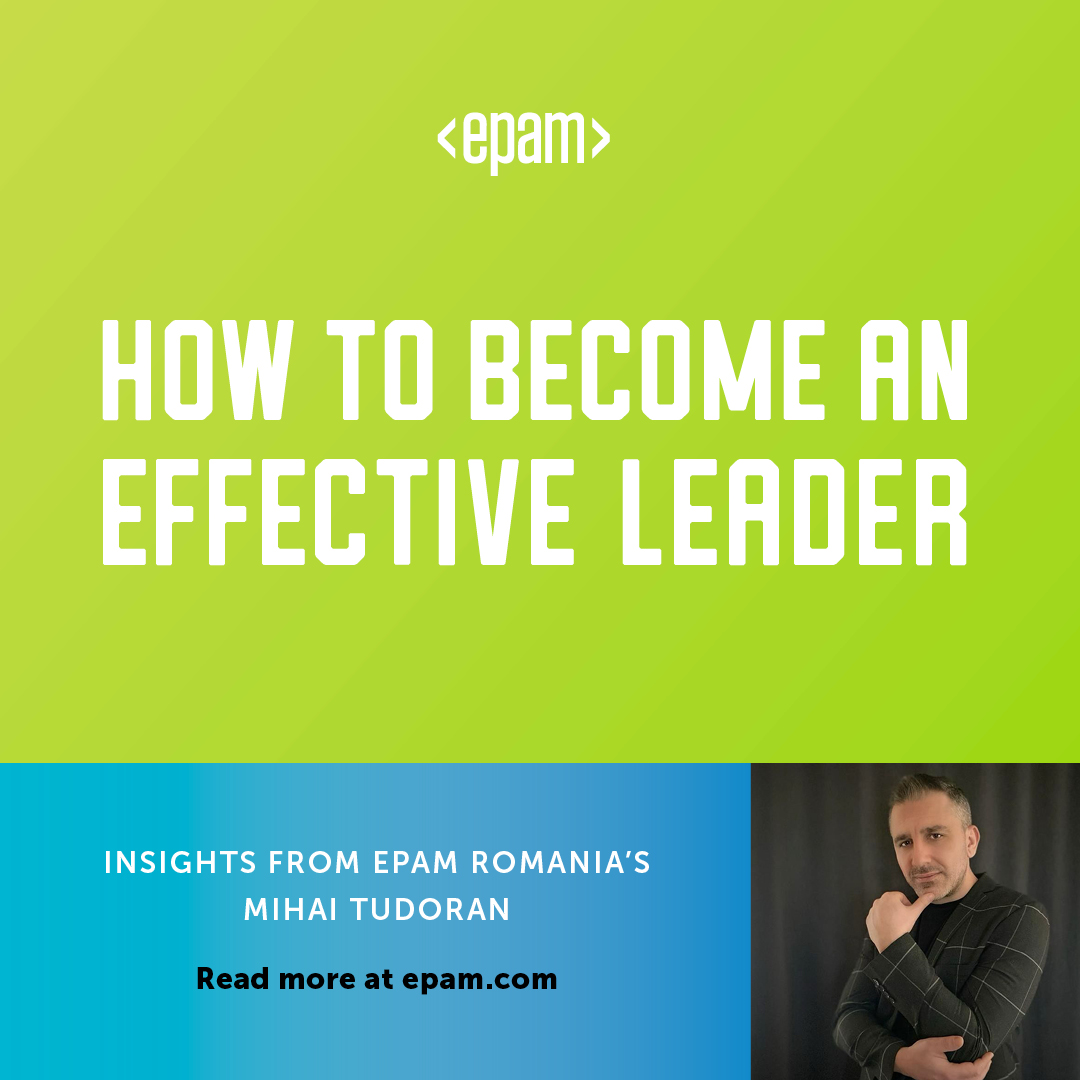 EPAMSystems's tweet photo. Effective #leadership can inspire people to pursue their dreams and reach their top performance potential. #EPAMRomania's Mihai Tudoran shares his journey as a leader in the tech world and advice for empowering teams: https://t.co/rQsbvJPlWQ #InsideEPAM https://t.co/hF00wTrtP3