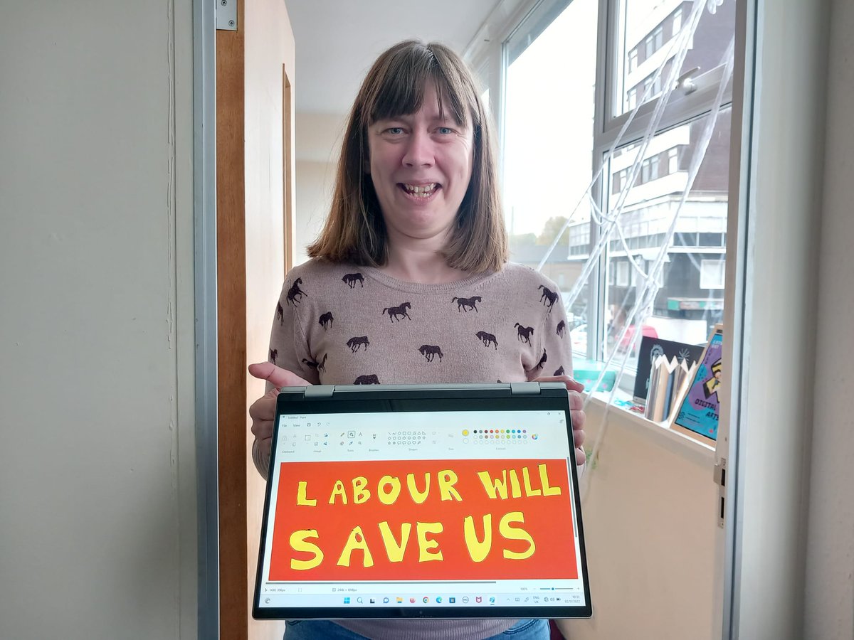 Here is the picture Sharon created in our digital arts session and we are so proud it's been seen by the <a href="/LabourNorthWest/">Labour North West</a> <a href="/AndyBurnhamGM/">Andy Burnham</a>. Thank you to <a href="/LianPate/">Lian Pate ☕️</a> for making this happen! 

#adultswithlearningdisabilities #learningdisabilities #burnley #Gladrags #charity #labour