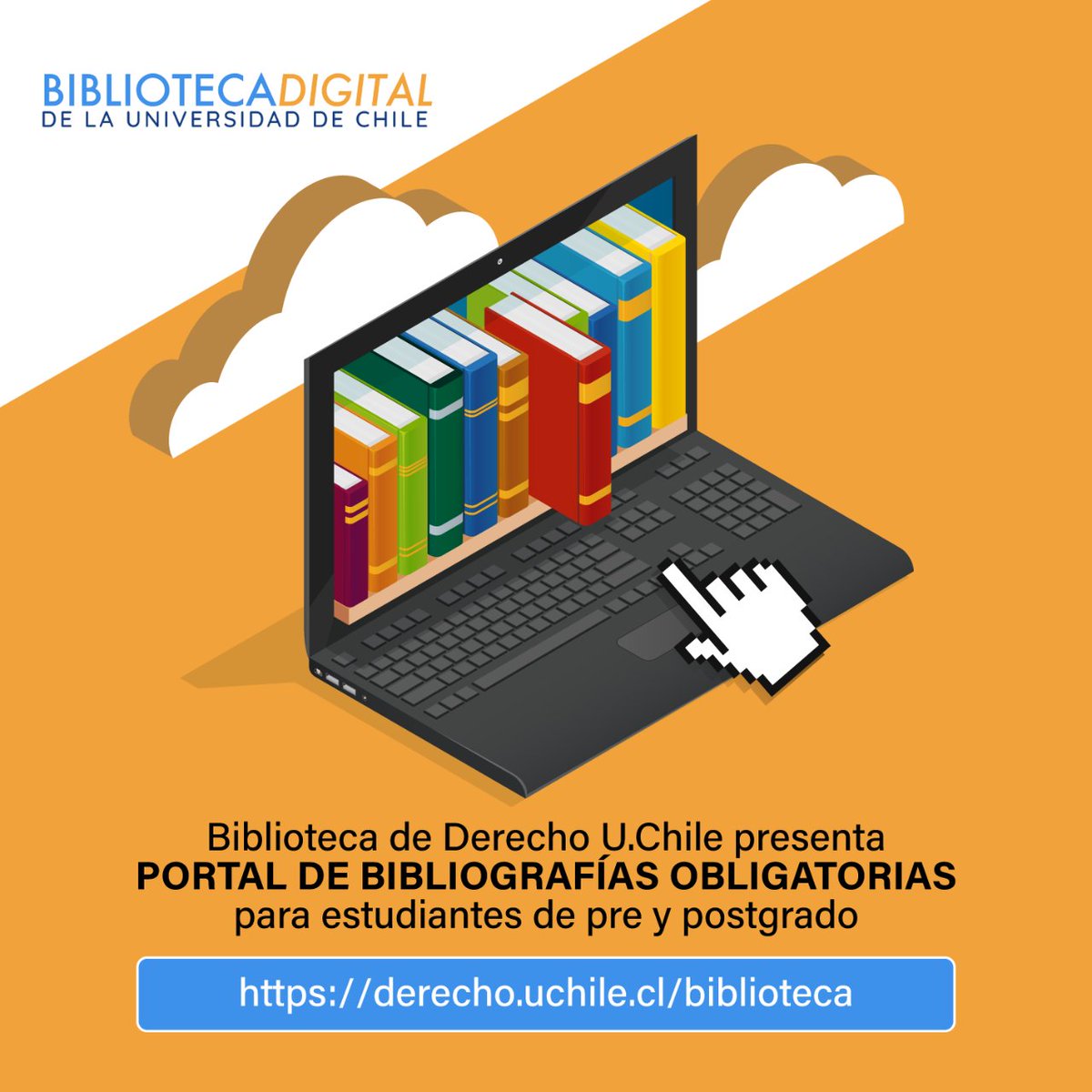 💻📚 Biblioteca de <a href="/derechouchile/">Facultad de Derecho</a> presenta Portal de Bibliografías Obligatorias para estudiantes de pre y postgrado

Revisa  la incorporación progresiva de los textos de lectura obligatoria de 1er y 2°semestre y la de programas de Postgrado aquí 🔗 derecho.uchile.cl/biblioteca