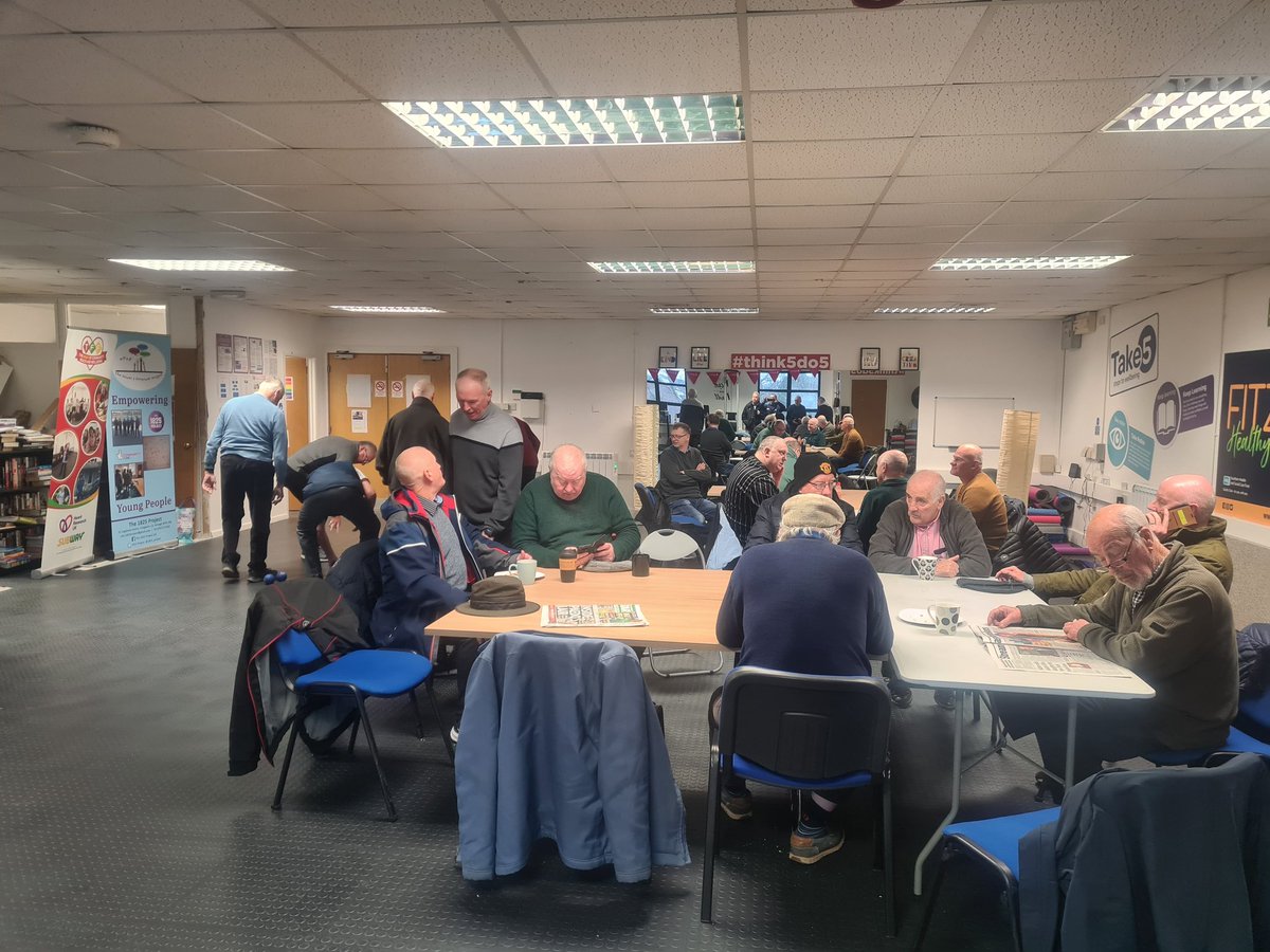 FitzoneThe's tweet photo. The rain didn't stop the men coming out to the HIM group this morning #mentalhealth #Connect #MensHealth https://t.co/1Pa8x23FB0