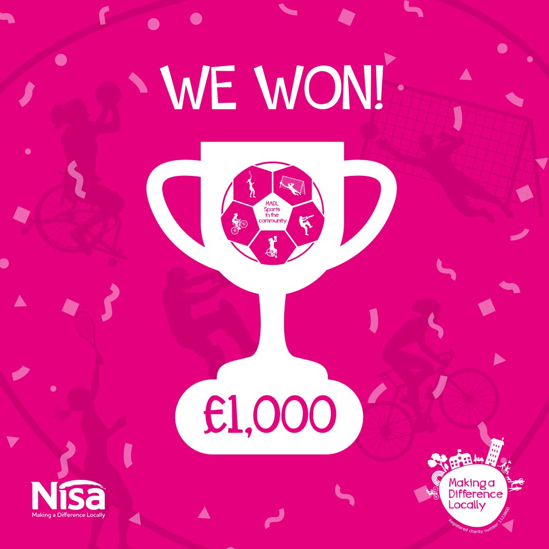 We are so excited to annouce that our local Nisa store Clayhill Service Station has nominated us to take part in the Sports in the Community Giveaway. For being drawn we have won £1,000 🎉
Thank you Clayhill Service Station, <a href="/MADLcharity/">MADL</a> and Sarah making us aware of this scheme💚